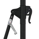 NNEVL Wall-mounted Parasol with LEDs and Metal Pole 300 cm Sand