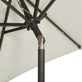 NNEVL Parasol with LED Lights Sand 200x211 cm Aluminium