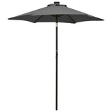NNEVL Parasol with LED Lights Anthracite 200x211 cm Aluminium