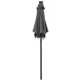 NNEVL Parasol with LED Lights Anthracite 200x211 cm Aluminium