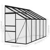 NNEVL Greenhouse Anthracite Aluminium 6.23 m³
