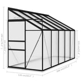 NNEVL Greenhouse Anthracite Aluminium 6.5 m³