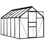 NNEVL Greenhouse with Base Frame Anthracite Aluminium 5.89 m²