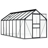 NNEVL Greenhouse with Base Frame Anthracite Aluminium 8.17 m²