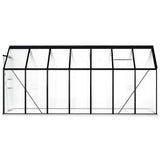 NNEVL Greenhouse with Base Frame Anthracite Aluminium 8.17 m²