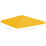 NNEVL 2-Tier Gazebo Top Cover 310 g/m² 3x3 m Yellow