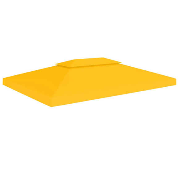 NNEVL 2-Tier Gazebo Top Cover 310 g/m² 4x3 m Yellow