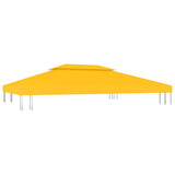NNEVL 2-Tier Gazebo Top Cover 310 g/m² 4x3 m Yellow