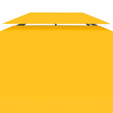 NNEVL 2-Tier Gazebo Top Cover 310 g/m² 4x3 m Yellow