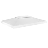 NNEVL 2-Tier Gazebo Top Cover 310 g/m² 4x3 m White