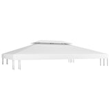 NNEVL 2-Tier Gazebo Top Cover 310 g/m² 4x3 m White