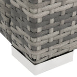 NNEVL Double Sun Lounger Poly Rattan Grey