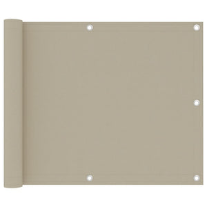 NNEVL Balcony Screen Beige 75x500 cm Oxford Fabric