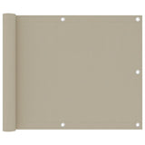 NNEVL Balcony Screen Beige 75x500 cm Oxford Fabric