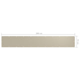 NNEVL Balcony Screen Beige 75x500 cm Oxford Fabric