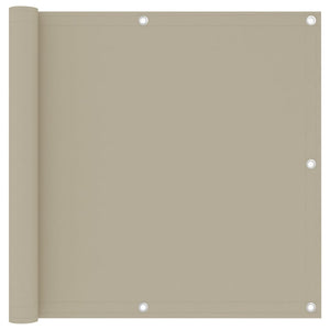 NNEVL Balcony Screen Beige 90x500 cm Oxford Fabric