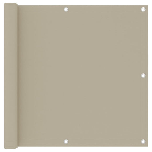 NNEVL Balcony Screen Beige 90x500 cm Oxford Fabric