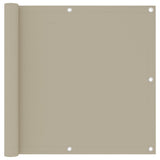 NNEVL Balcony Screen Beige 90x500 cm Oxford Fabric