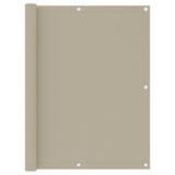NNEVL Balcony Screen Beige 120x600 cm Oxford Fabric