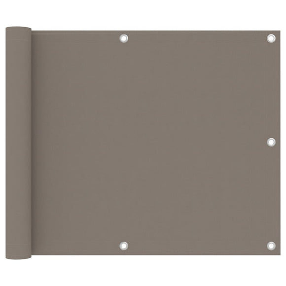 NNEVL Balcony Screen Taupe 75x500 cm Oxford Fabric