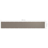 NNEVL Balcony Screen Taupe 75x500 cm Oxford Fabric