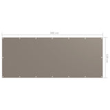 NNEVL Balcony Screen Taupe 120x300 cm Oxford Fabric