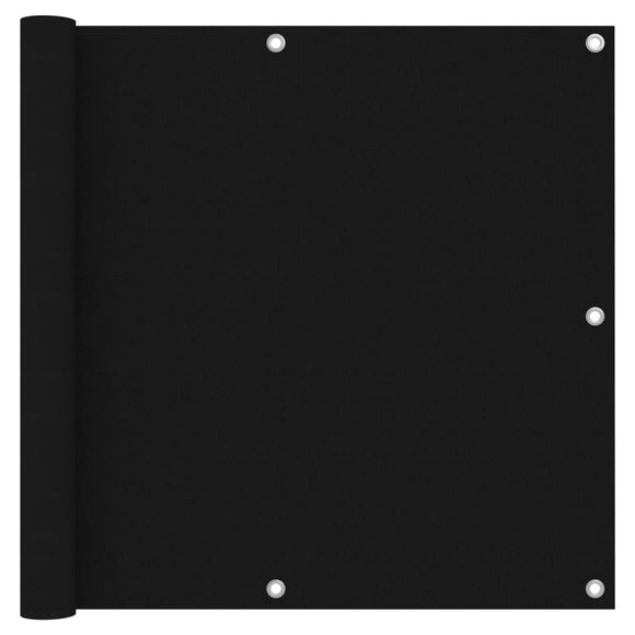 NNEVL Balcony Screen Black 90x300 cm Oxford Fabric