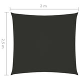NNEVL Sunshade Sail Oxford Fabric Rectangular 2x2.5 m Anthracite
