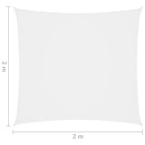 NNEVL Sunshade Sail Oxford Fabric Square 2x2 m White