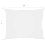 NNEVL Sunshade Sail Oxford Fabric Rectangular 3x4.5 m White
