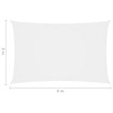 NNEVL Sunshade Sail Oxford Fabric Rectangular 3x6 m White