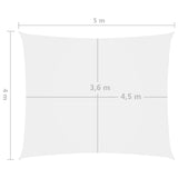 NNEVL Sunshade Sail Oxford Fabric Rectangular 4x5 m White