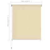 NNEVL Outdoor Roller Blind Cream 400x230 cm HDPE