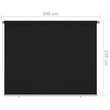 NNEVL Outdoor Roller Blind 300x230 cm Black