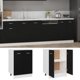 NNEVL Bottom Cabinet Black 60x46x81.5 cm Chipboard