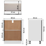 NNEVL Bottom Cabinet Black 60x46x81.5 cm Chipboard