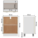 NNEVL Bottom Cabinet Sonoma Oak 60x46x81.5 cm Chipboard