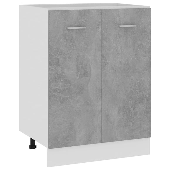 NNEVL Bottom Cabinet Concrete Grey 60x46x81.5 cm Chipboard