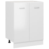 NNEVL Bottom Cabinet High Gloss White 60x46x81.5 cm Chipboard