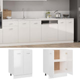 NNEVL Bottom Cabinet High Gloss White 60x46x81.5 cm Chipboard