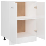 NNEVL Bottom Cabinet High Gloss White 60x46x81.5 cm Chipboard