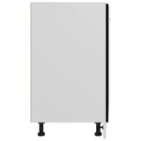 NNEVL Bottom Cabinet High Gloss Black 60x46x81.5 cm Chipboard