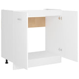 NNEVL Sink Bottom Cabinet White 80x46x81.5 cm Chipboard