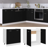 NNEVL Sink Bottom Cabinet Black 80x46x81.5 cm Chipboard