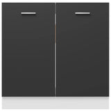 NNEVL Sink Bottom Cabinet Grey 80x46x81.5 cm Chipboard