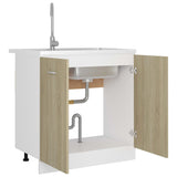 NNEVL Sink Bottom Cabinet Sonoma Oak 80x46x81.5 cm Chipboard
