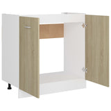 NNEVL Sink Bottom Cabinet Sonoma Oak 80x46x81.5 cm Chipboard