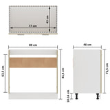 NNEVL Sink Bottom Cabinet Sonoma Oak 80x46x81.5 cm Chipboard