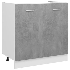 NNEVL Sink Bottom Cabinet Concrete Grey 80x46x81.5 cm Chipboard