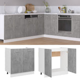 NNEVL Sink Bottom Cabinet Concrete Grey 80x46x81.5 cm Chipboard
